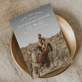 Invitación Magnética Clásica Elegante Foto Boda Guardar la Fecha