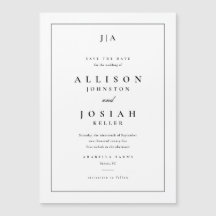 Clásico Monograma de Boda Guardar la Fecha