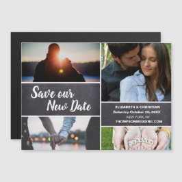 Invitación Magnética Collage de fotos Guardar nuestro nuevo Boda de fec