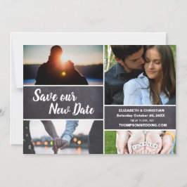 Invitación Magnética Collage de fotos Guardar nuestro nuevo Boda de fec