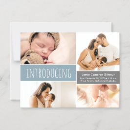 Invitación Magnética Collage de fotos magnéticas Presentando a Blue Bab