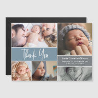 Collage de fotos personalizado Dusty Blue Baby Sho
