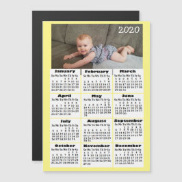 Invitación Magnética Color del personalizado Añadir foto al Mini Calend