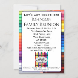 Invitación Magnética Colorful Family Reunion Invitation Magnet Card