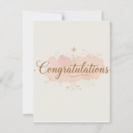 Invitación Magnética Congratulations Card – Simple & Elegant Greeting