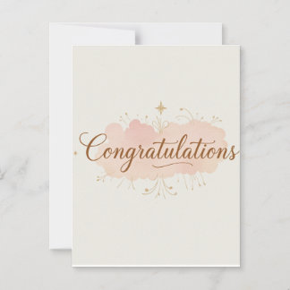 Invitación Magnética Congratulations Card – Simple & Elegant Greeting
