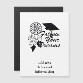 Invitación Magnética Consejo de Graduación: ¡Sigue Tus Sueños!
