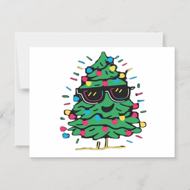 Invitación Magnética Cool Christmas Tree Classic (Anverso)