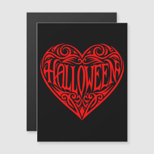 Invitación Magnética Corazón de Halloween, Corazón Rojo, Fiesta