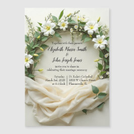 Invitación Magnética Corona de Novia de Lirio