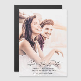 Invitación Magnética Crea tu propio Ahorra la Fecha de boda simple de 2