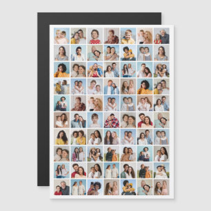 Invitación Magnética Crea tu propio color editable de 70 Collages de fo