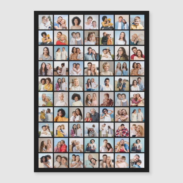 Invitación Magnética Crear su propio Collage de fotos 70 (Anverso)