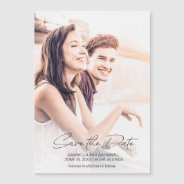Invitación Magnética Cree Su Propio Boda De 2 Fotos Simple Guardar El D