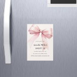 Invitación Magnética Crema de arco rosa elegante SWEET 16 de lujo<br><div class="desc">Un fondo beige suave de color crema,  decorado con un gran arco rosa. Personalice y agregue un nombre y detalles del fiesta.</div>