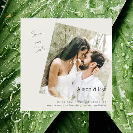 Invitación Magnética Crema fotográfica boda Salven nuestra plaza de fec