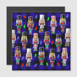 Invitación Magnética Crichales de nueces con pequeños Navidades de cami