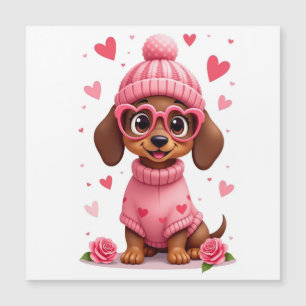 Invitación Magnética cumpleaños de San Valentín perro amor vida