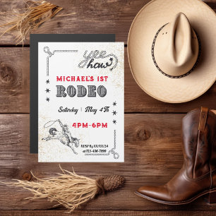 Invitación Magnética Cumpleaños de vaquero de rodeo occidental 