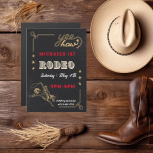 Invitación Magnética Cumpleaños de vaquero de rodeo occidental