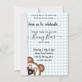 Invitación Magnética Cumpleaños del oso Teddy