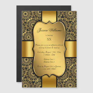 Invitación Magnética Cumpleaños Elegantemente Envuelto