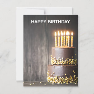 Invitación Magnética 🎂 Cumpleaños Feliz Magnético - Torta de 3 pisos y