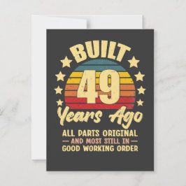 Invitación Magnética Cumpleaños Vintage 49 Construido Hace 49 Años Dive