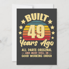 Invitación Magnética Cumpleaños Vintage 49 Construido Hace 49 Años Dive