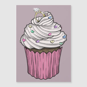 Invitación Magnética Cupcake de Propuesta Dulce