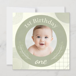 Invitación Magnética Custom Photo 1st Birthday - Personalized Magnetic 