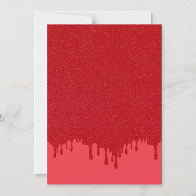 Invitación Magnética de Brillo Rojo Tomate que Got (Anverso)