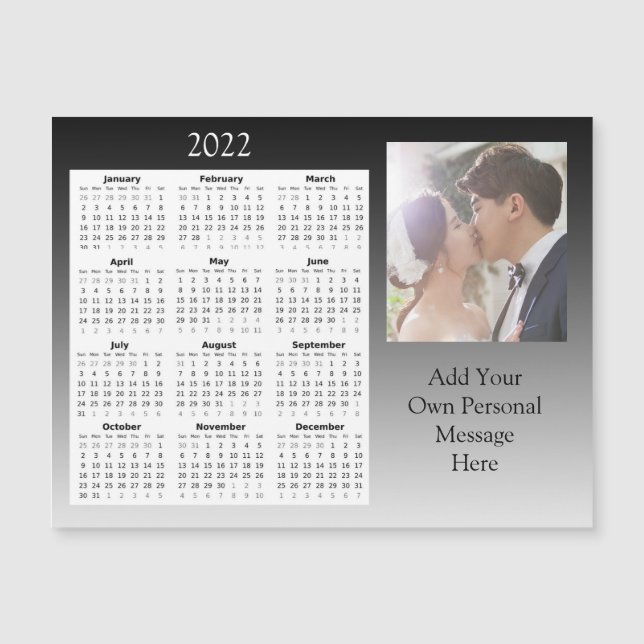 Invitación magnética de calendario mini de foto de (Anverso)