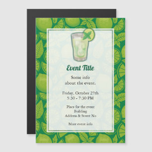 Invitación magnética de cóctel Mojito