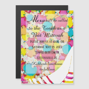 Invitación magnética de fiesta de Bar o Bat Mitzva