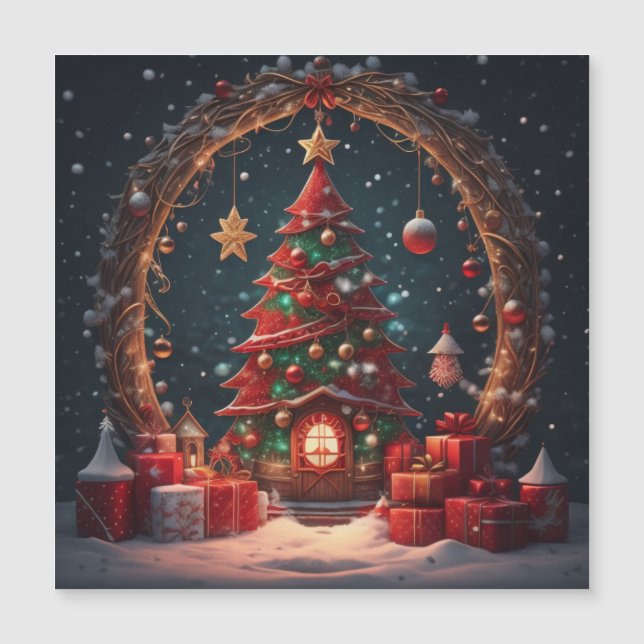 Invitación magnética de navidades (Anverso)