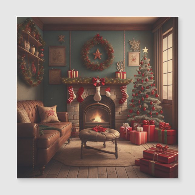 Invitación magnética de navidades (Anverso)