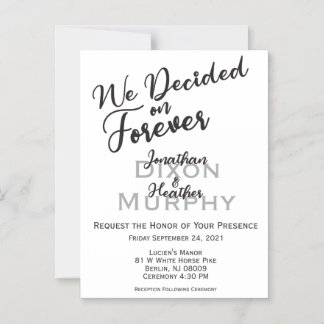 Invitación Magnética Decidimos para siempre, Sofisticado, diseño simple