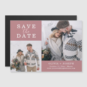 Invitación Magnética Delicado Dos Bodas Fotográficas Guardar La Fecha
