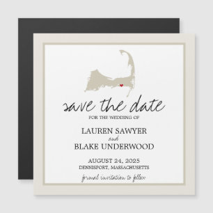 Invitación Magnética Dennisport Cape Cod Wedding Save the Date
