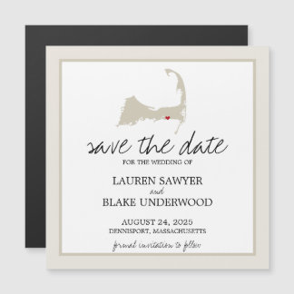 Invitación Magnética Dennisport Cape Cod Wedding Save the Date