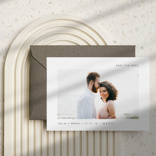 Invitación Magnética Deseos simples   Boda fotográfica Guardar la fecha