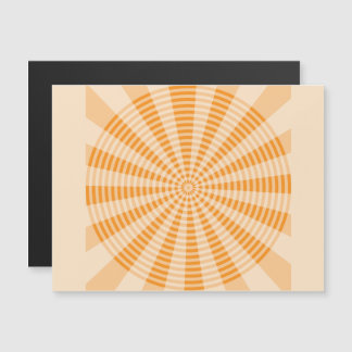 Invitación Magnética Diente de león, espiral naranja, arte abstracto bo