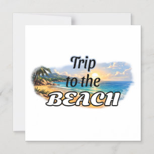 Invitación Magnética Diseño de Escape de Puesta de Sol Tropical en la P