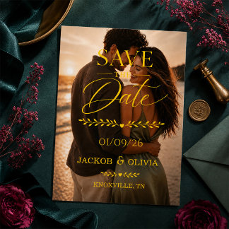 Invitación Magnética Diseño de Fecha de Boda Moderna Guardar la Fecha