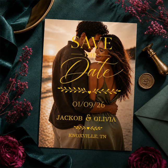 Invitación Magnética Diseño de Fecha de Boda Moderna Guardar la Fecha (modern_wedding_date_design_save_the_date)