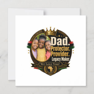 Invitación Magnética Diseño de Legado de Padre Negro (Personalizable)