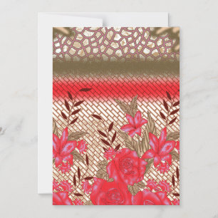 Invitación Magnética Diseño de tejidos intrincados con motivos florales