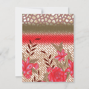 Invitación Magnética Diseño de tejidos intrincados con motivos florales