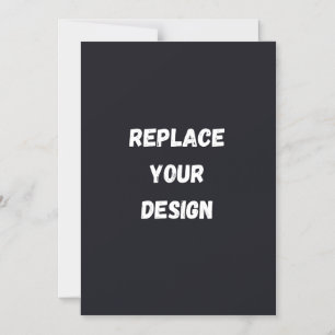 Invitación Magnética Diseño simple negro personalizado Agregar foto o t